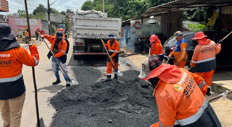 Ruas do bairro Tarumã recebem melhoria na mobilidade urbana
