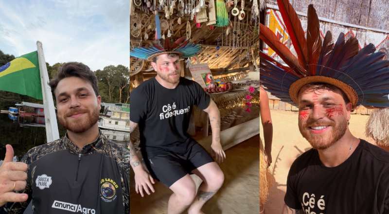 Influenciador Gustavo Tubarão viraliza com sua viagem ao Amazonas