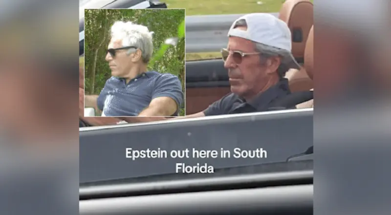 Morador da Flórida filma homem parecido com Jeffrey Epstein, veja vídeo