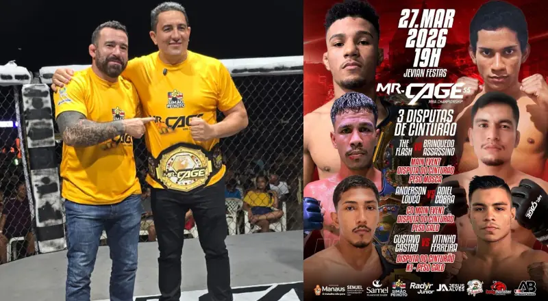 Com apoio de Simão Peixoto, MR. Cage 55 traz emoção a Manaus