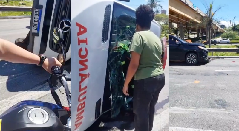 Ambulância capota e deixa enfermeiro em estado grave; saiba mais