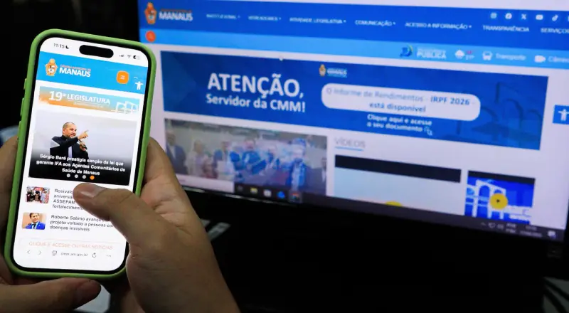 Câmara Municipal de Manaus moderniza site e eleva a transparência
