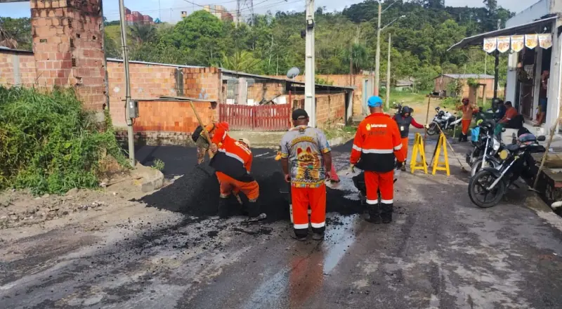 Prefeitura de Manaus intensifica recuperação viária no Jorge Teixeira