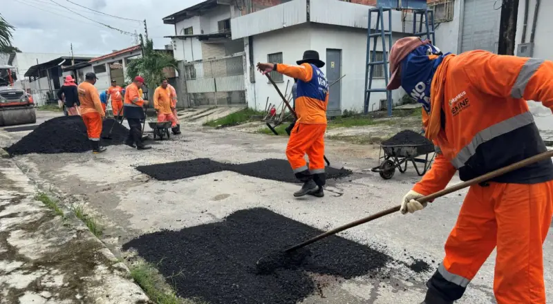Prefeitura de Manaus leva novo asfalto ao bairro Mauazinho e melhora trânsito eficiente