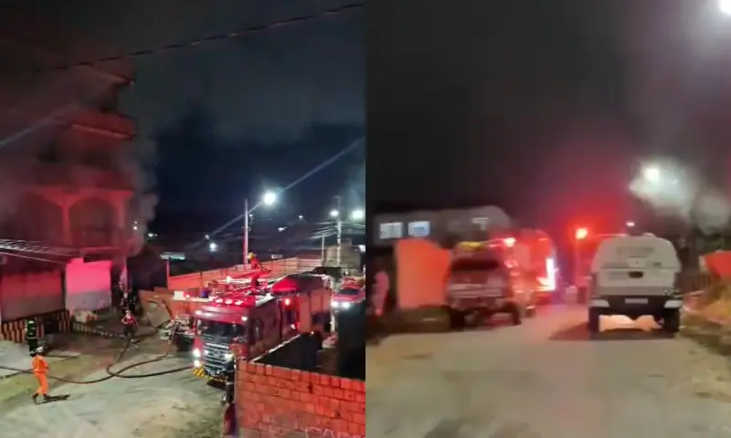 Incêndio em depósito de reciclagem assusta moradores e gera alerta