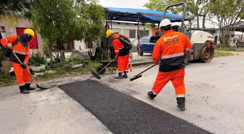 Prefeitura de Manaus intensifica operação ‘Tapa-Buracos’ para melhorias