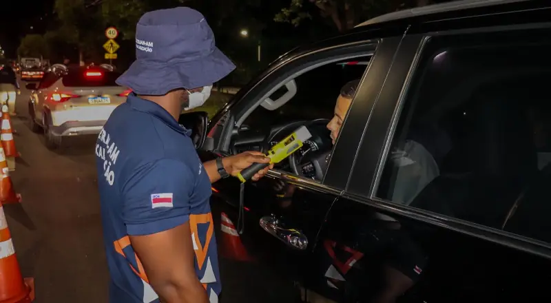 Operação do Detran-AM flagra 40 motoristas bêbados e irregulares.