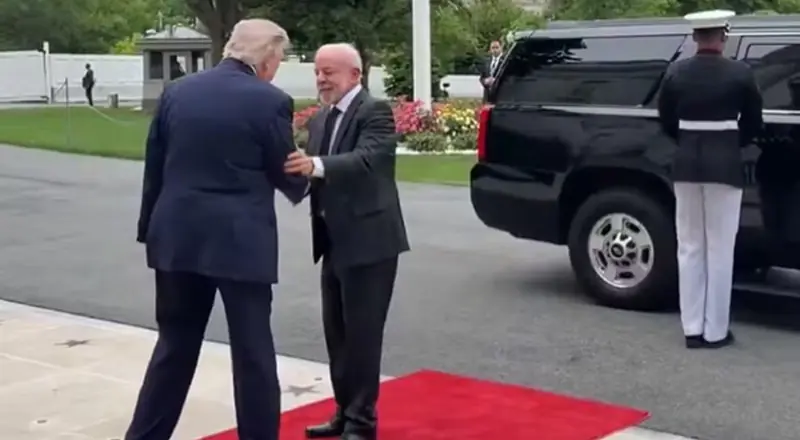 Lula chega à Casa Branca para reunião com Trump e agenda crescente