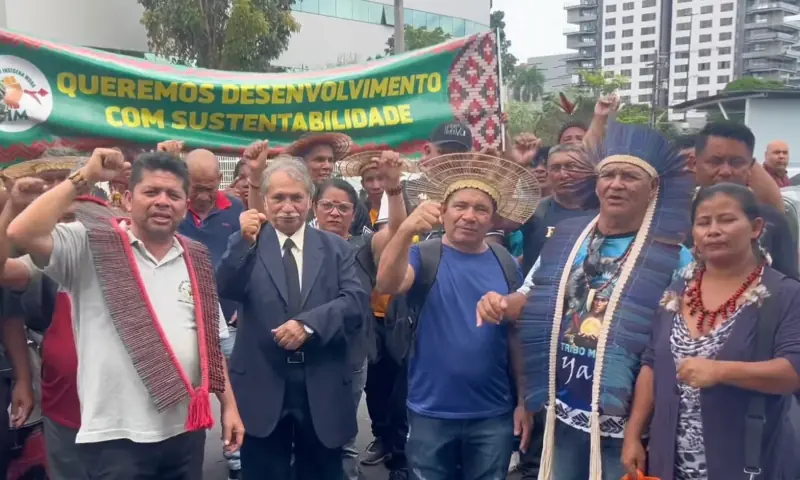Lideranças indígenas Mura protestam por inclusão no Potássio Autazes