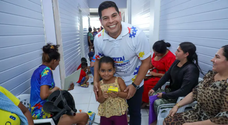 Deputado Mário César Filho leva Ação Laudo Azul a Jutaí e beneficia crianças com autismo