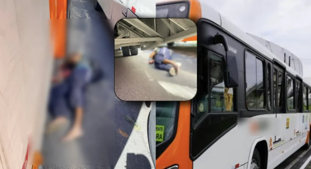ESMAGADO: Acidente fatal com ônibus no terminal Ouro Verde