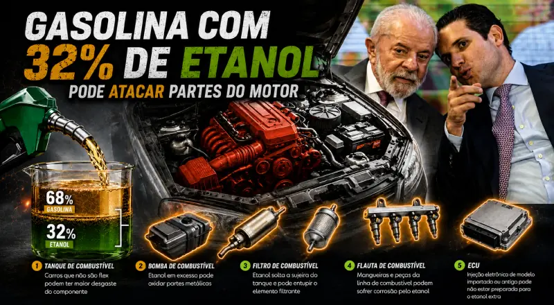 Prepare o motor do seu veículo: gasolina com 32% de etanol