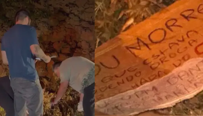 Urgente: homem é morto a tiros com bilhete de facção