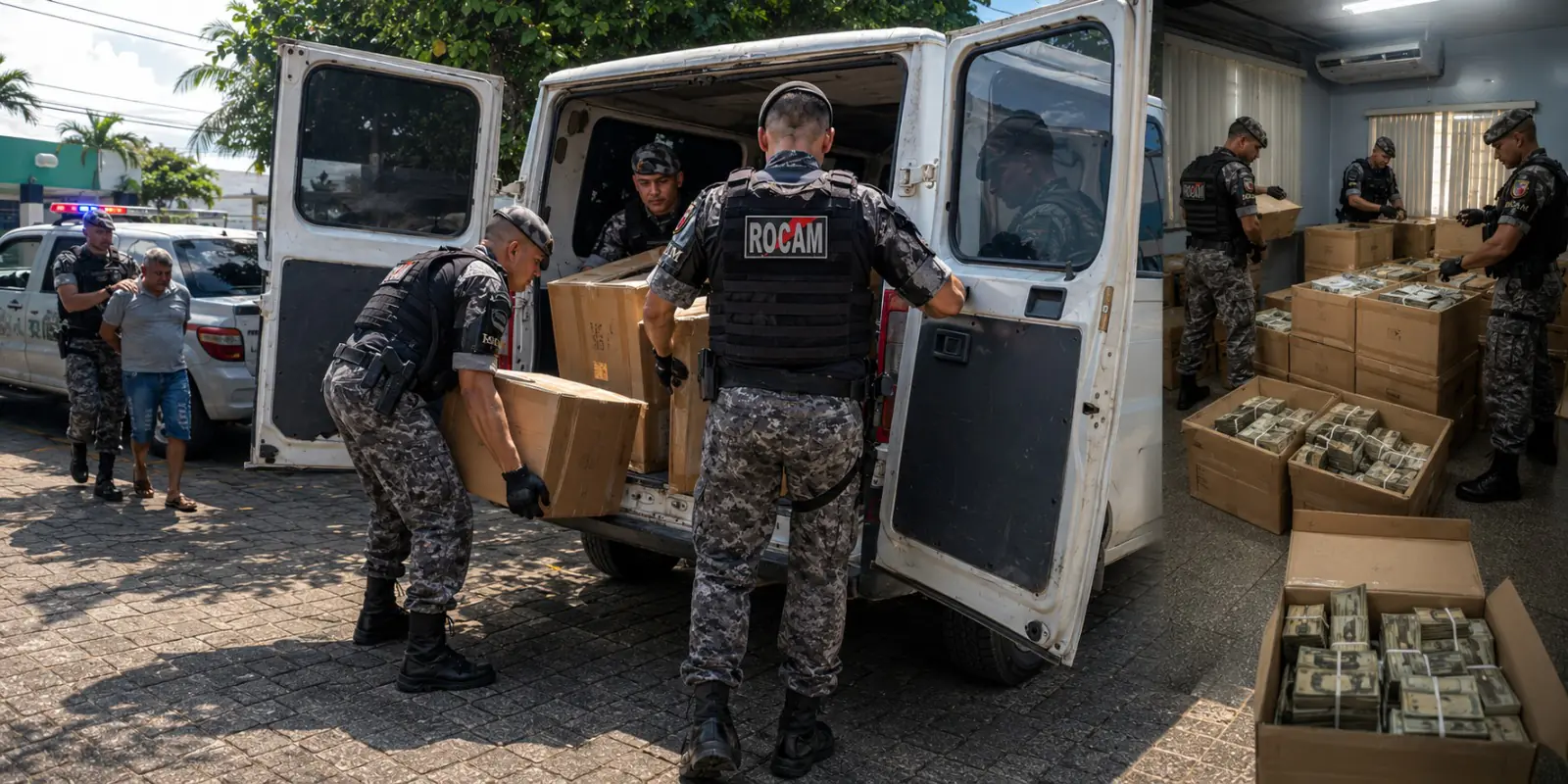 Veja momento que Rocam intercepta van com 1 tonelada de maconha