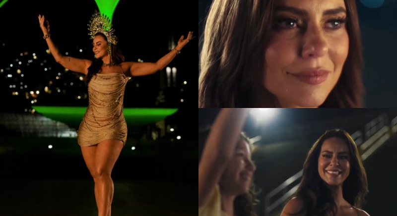 Em meio a lágrimas de felicidade, Paolla Oliveira brilha no Carnaval.