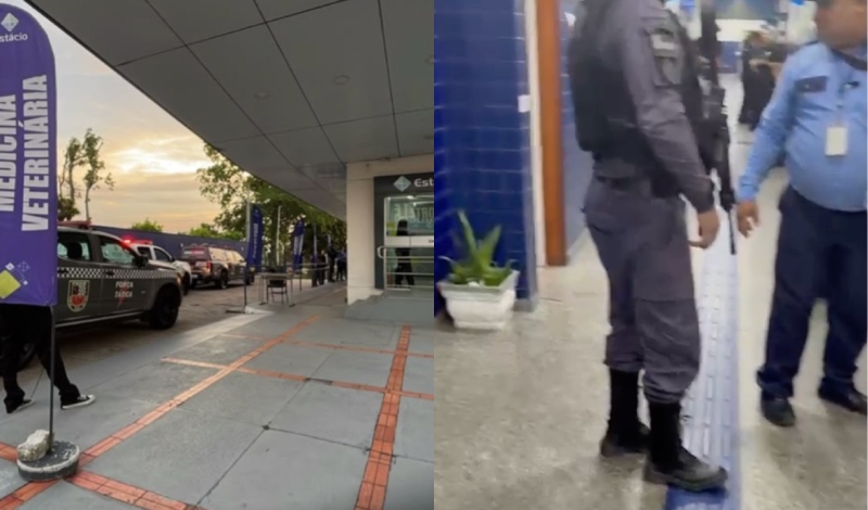 Homem esfaqueado invade faculdade Estácio e causa pânico em Manaus