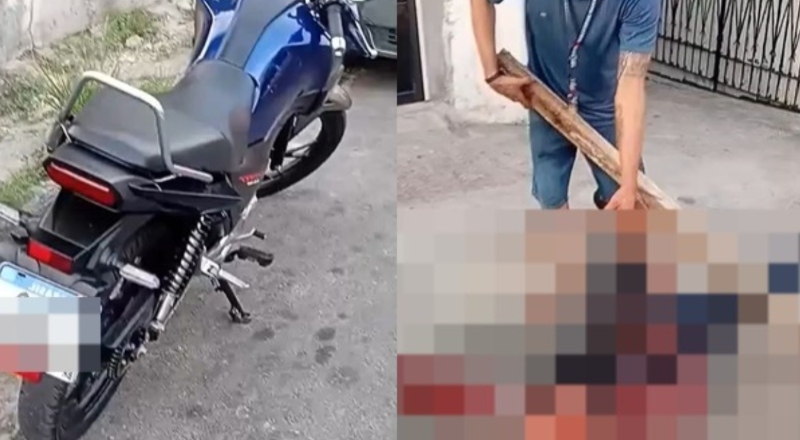 "Após esfaquear pessoa durante assalto, criminoso é punido pela população"