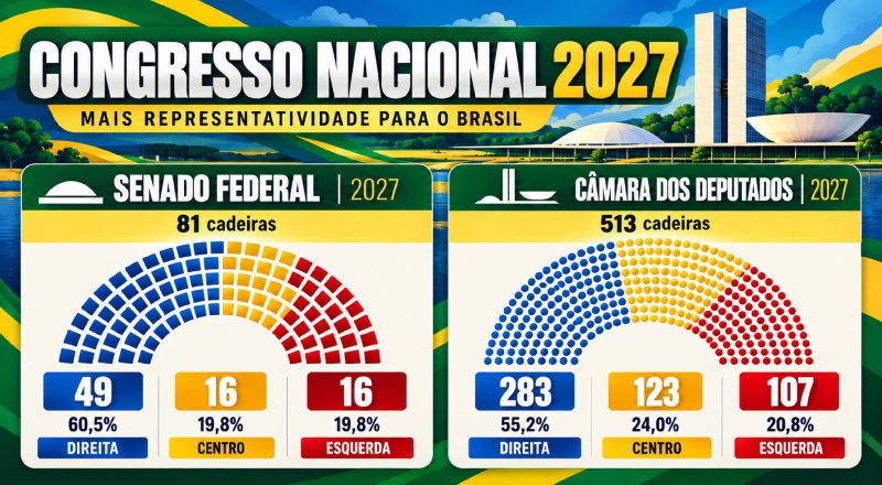 Congresso Nacional de 2027: PL se destaca como força política