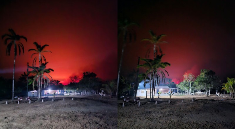 Noite de céu vermelho: Comunidade pede ajuda em Itacoatiara