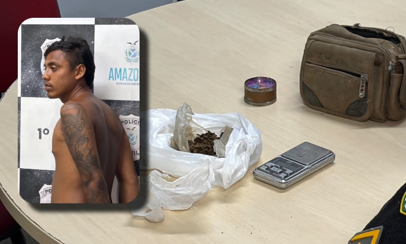 Casa caiu: suspeito preso com drogas em Manaus e materiais relacionados
